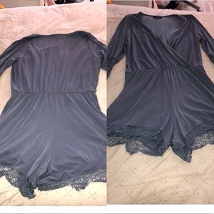 Blue rumple with lace